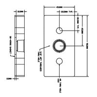 32-459038N-1SS MODULAR SOLUTIONS PNEUMATIC PLATE 45MM X 90MM WITH GASKET 3/8 NPT THREADED CENTER THRU HOLE